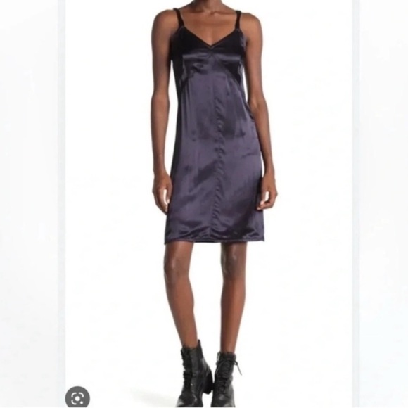 Helmut Lang Dresses & Skirts - HELMUT LANG Silk V Neck Blue Slip cami 
Dress size S
